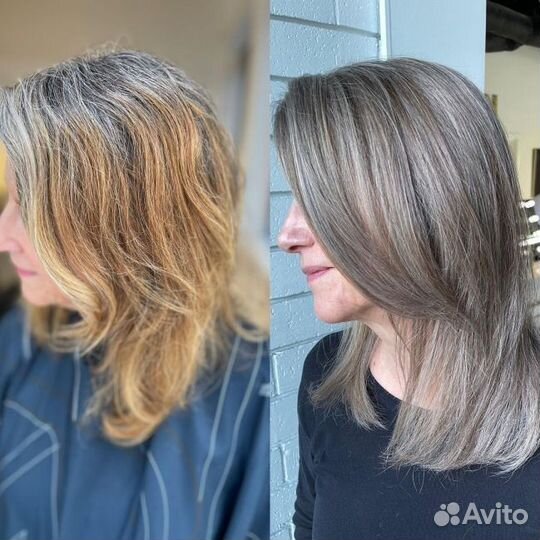 Ретушь седины. Окрашивание