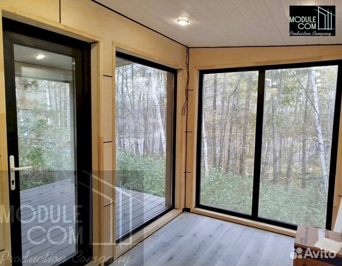 Модульный дом с открытой террасой