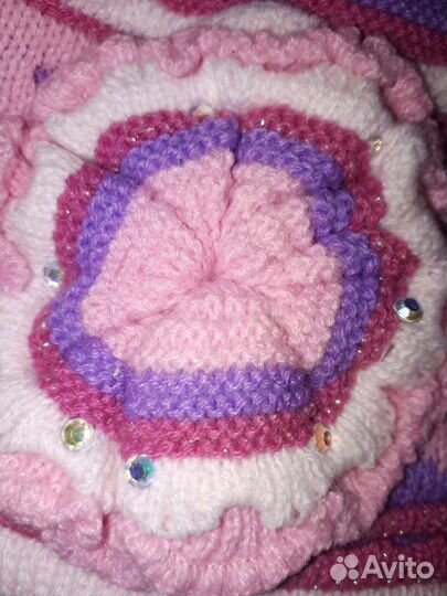 Новая зимняя шапка с шарфом 48-52 р-р Польша