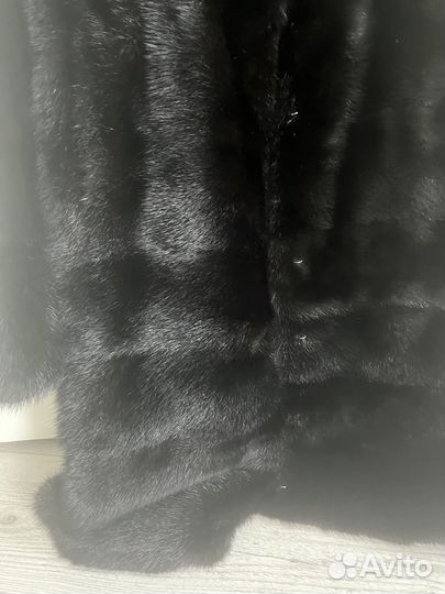 Шуба норковая с капюшоном