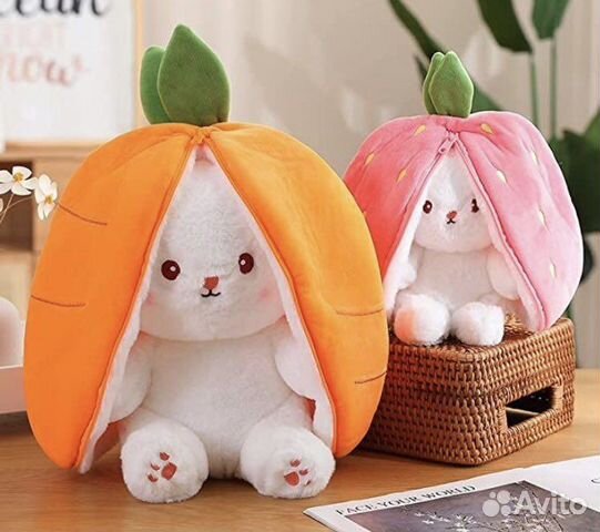 Игрушка заяц кролик клубничка, моровка, kobaka