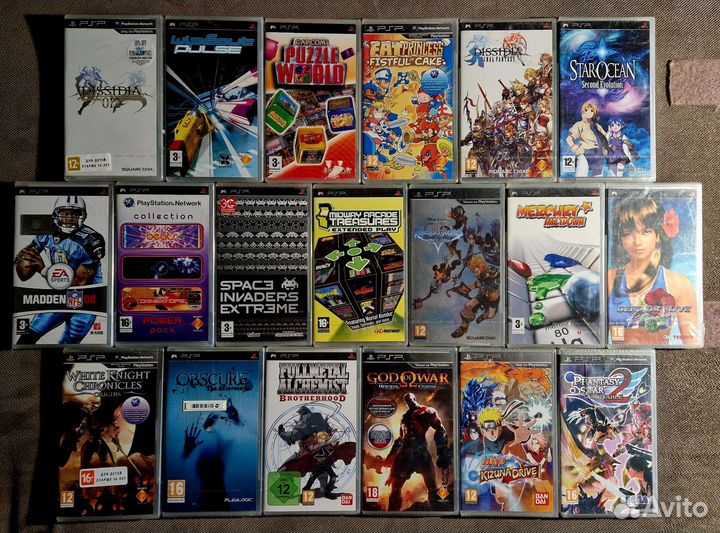 UMD диски на PSP новые в пленке