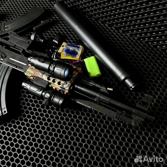 Игрушечный автомат с пульками ак-47