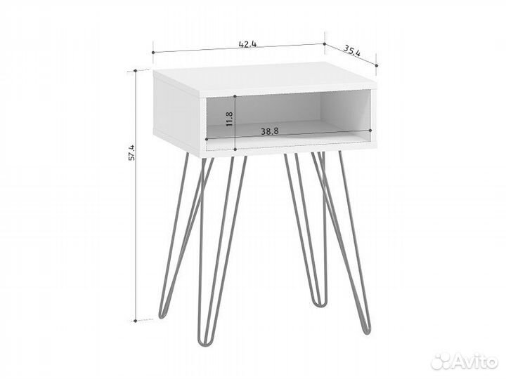Тумба прикроватная Ивейн-4 Iron Open Wood Simple