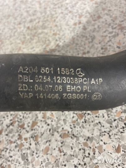 Патрубок Mercedes E-Class W212 OM651 2.2 CDI 2011