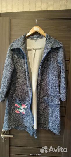 Жакет Кардиган летний на молнии. 48/50р