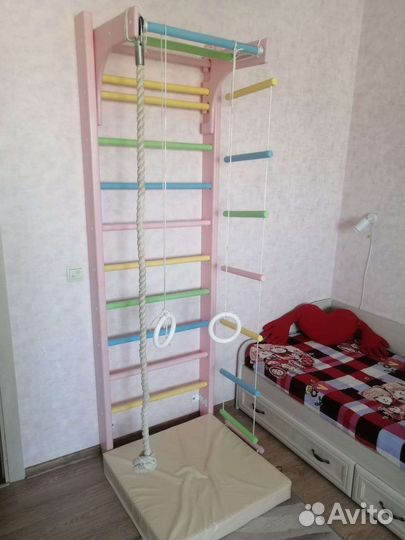 Детская шведская стенка деревянная бу