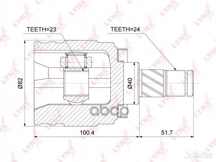Шрус CI3752 lynxauto