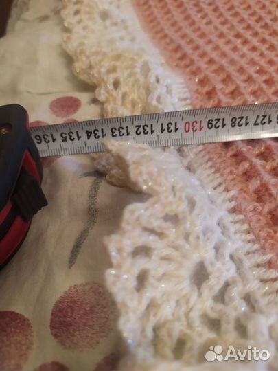 Вязаный плед ручная работа