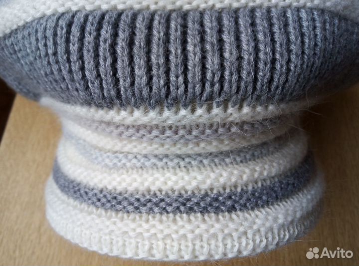 Берет с козырьком, кепка, косынка зимняя