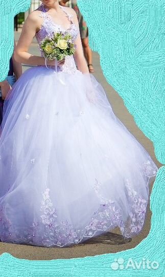 Платье вечернее/свадебное. Белое, размер 42-44