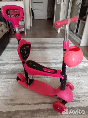 Самокат детский со светящимися колесами