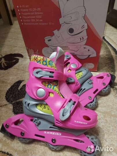 Ролики размер 26/29 детские раздвижные