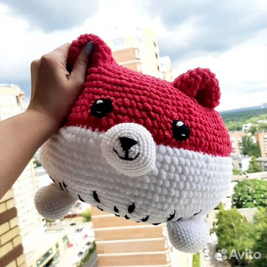 Подушка ручной работы (декор) (собака-питахайя)