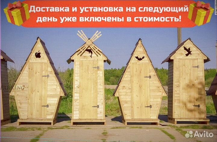 Дачный туалет с кошкой NPU