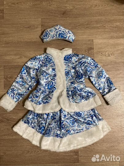 Новогодний костюм снегурочки 116-122