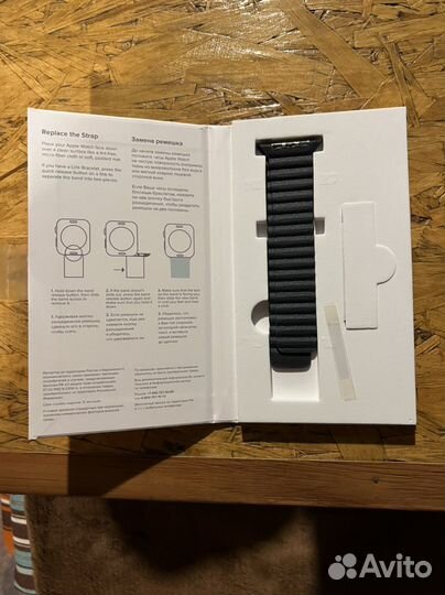 Ремешок apple watch 44-45 мм кожаный