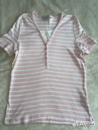 Майка в рубчик трикотаж