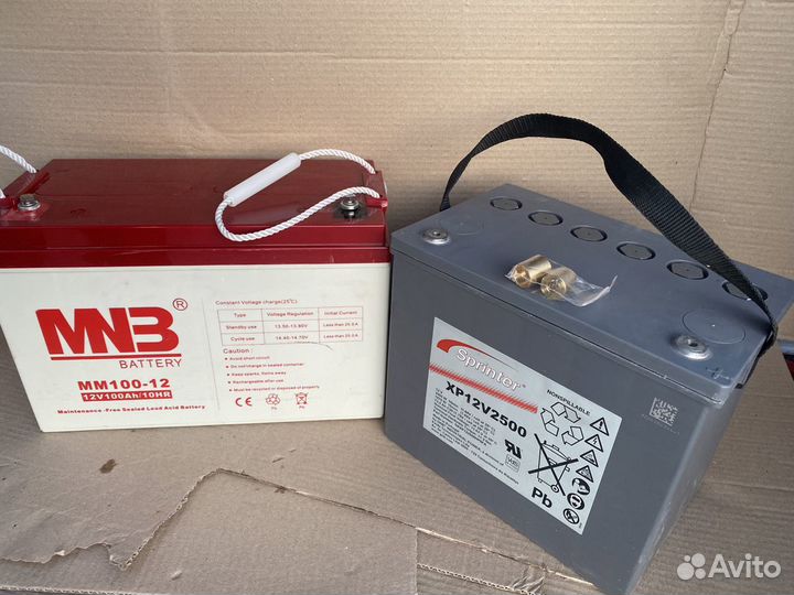 Agm гелевый mnb mm12-100 аккумулятор