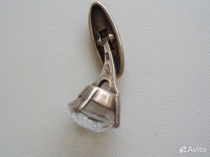 Изделия СССР горный хрусталь серьги 875 запонки
