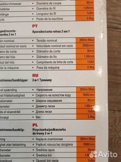 Триммер аккумуляторный Worx WG163E.2 20V, новый