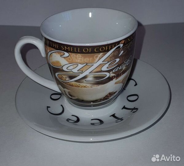 Кофейный сервиз (6 пар). Керамика