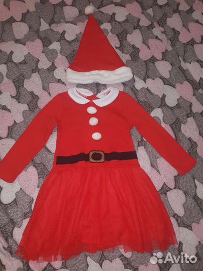 Платье-боди новогоднее для девочки