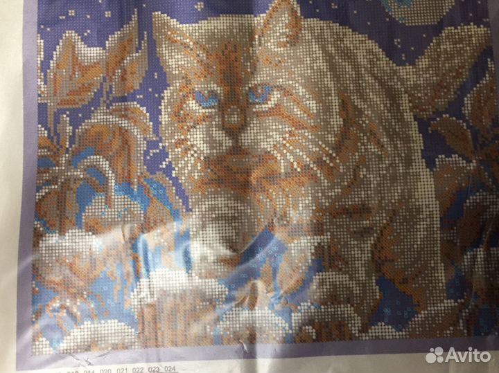 Основа на ткани для вышивания бисером со схемой