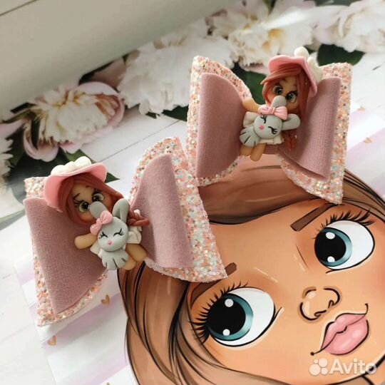 Бантики из замши