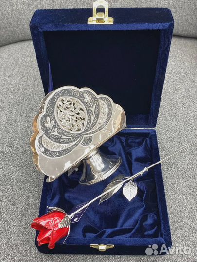 Салфетница из серебра