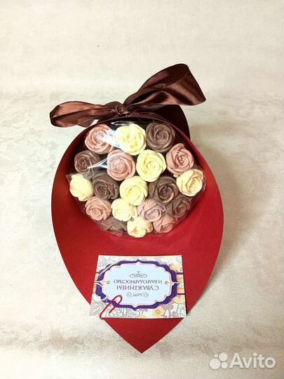 Шоколадные розы пионы съедобные букеты