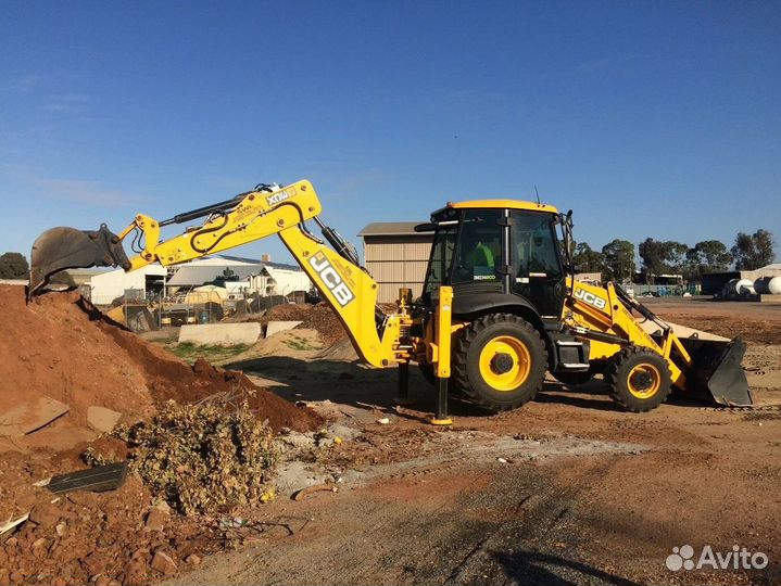 Экскаватор погрузчик JCB. Ямобур. Аренда