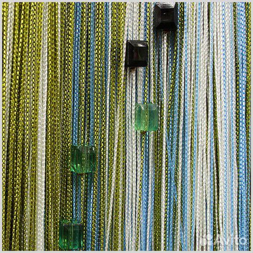 Кисея радужная с цвет. бусинами