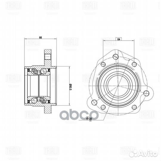 Ступица для а/м Honda CR-V (95) (задн. лев. с