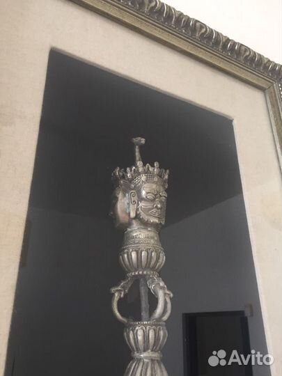 Тибетский ритуальный кинжал в раме