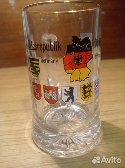 Кружка пивная, стекло, Германия, 0.5 л