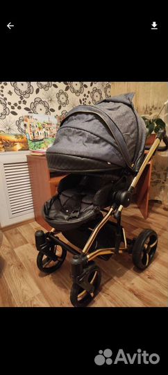 Коляска 2 в 1 эко кожа