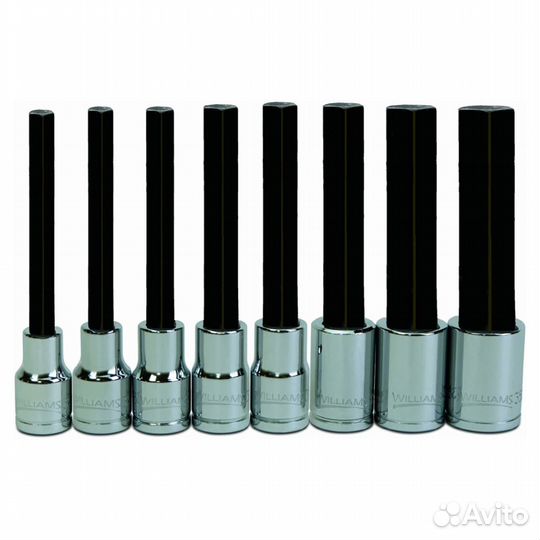 Набор головок Williams с удлиненными шестигранными