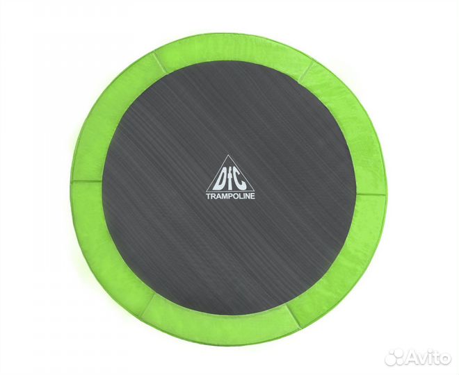 Батут DFC Trampoline Fitness с сеткой 12ft зелёный