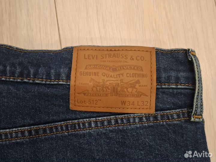 Джинсы мужские levis 512 w34 l32