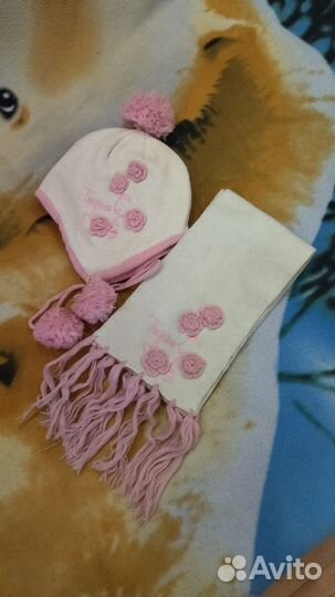 Комплект шапка и шарф для девочки 5 лет