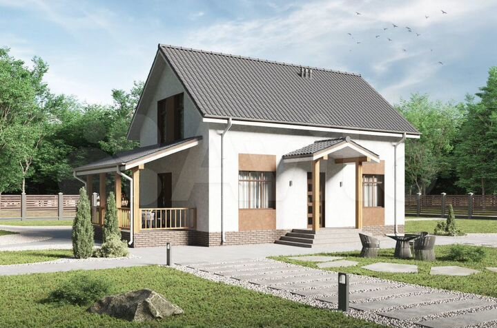 Коттедж 152 м² на участке 15 сот.