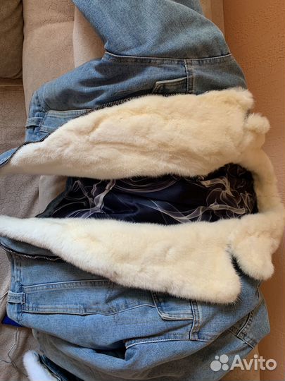 Джинсовки с мехом норки