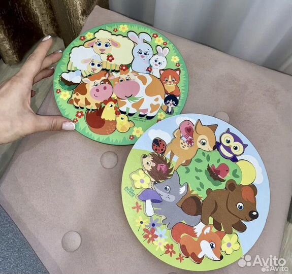 Фигурные деревянные пазлы