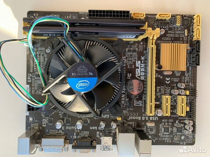 Материнская плата + процессор + озу + кулер