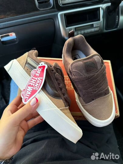 Кеды женские Vans Knu Skool Ванс коричневые