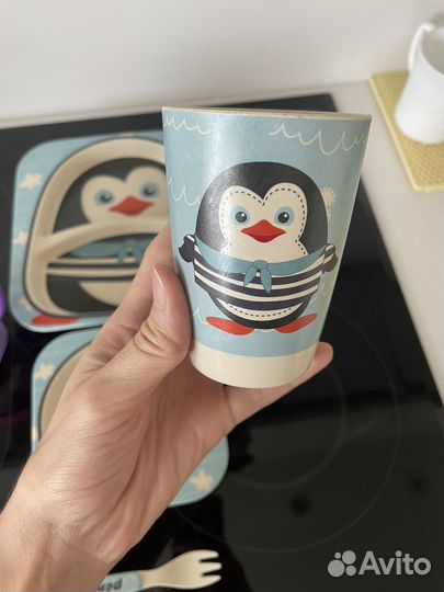 Набор детской посуды и поильник