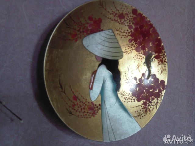 Интерьерная тарелочка и ваза восточных мотивов