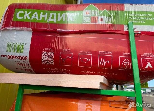 Утеплитель RockWool Лайт Баттс Скандик 800х600х100