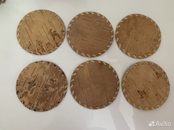 Подставка под горячее из бересты шишки